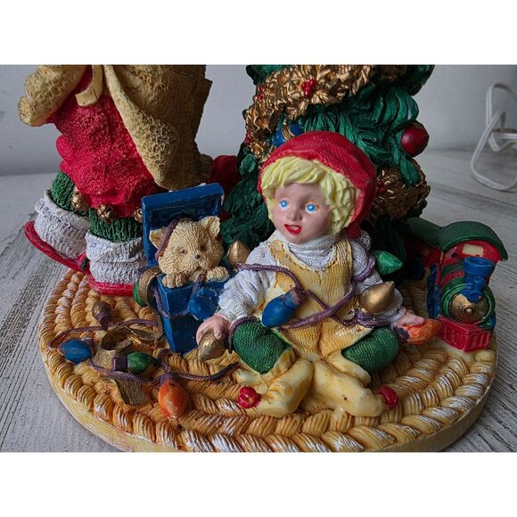Cheryl ann vintage Santa star tree train statue figurine Xmas decor toys elf - Picture 2 of 9